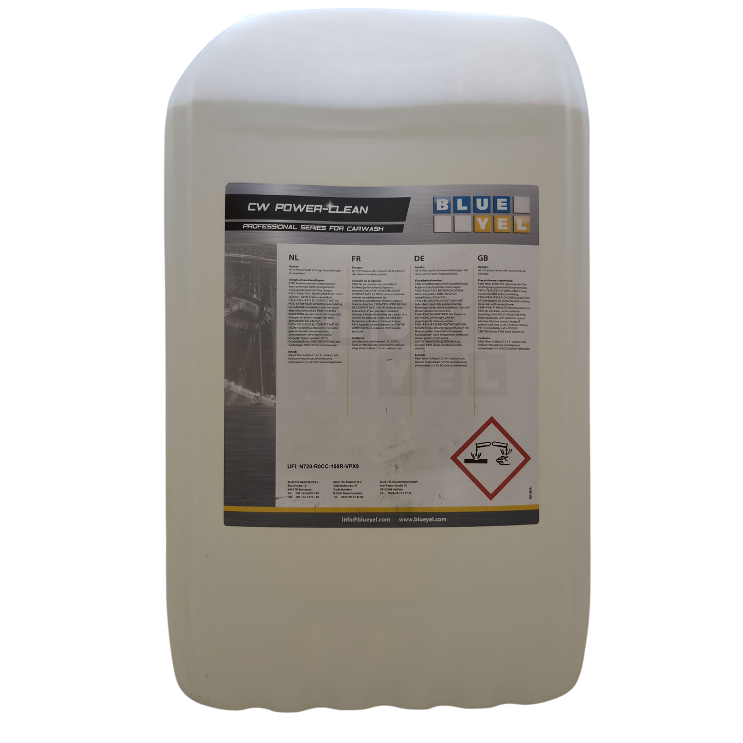 Blue Yel Carwash Powerclean Alkaline Pre-Wash 25L