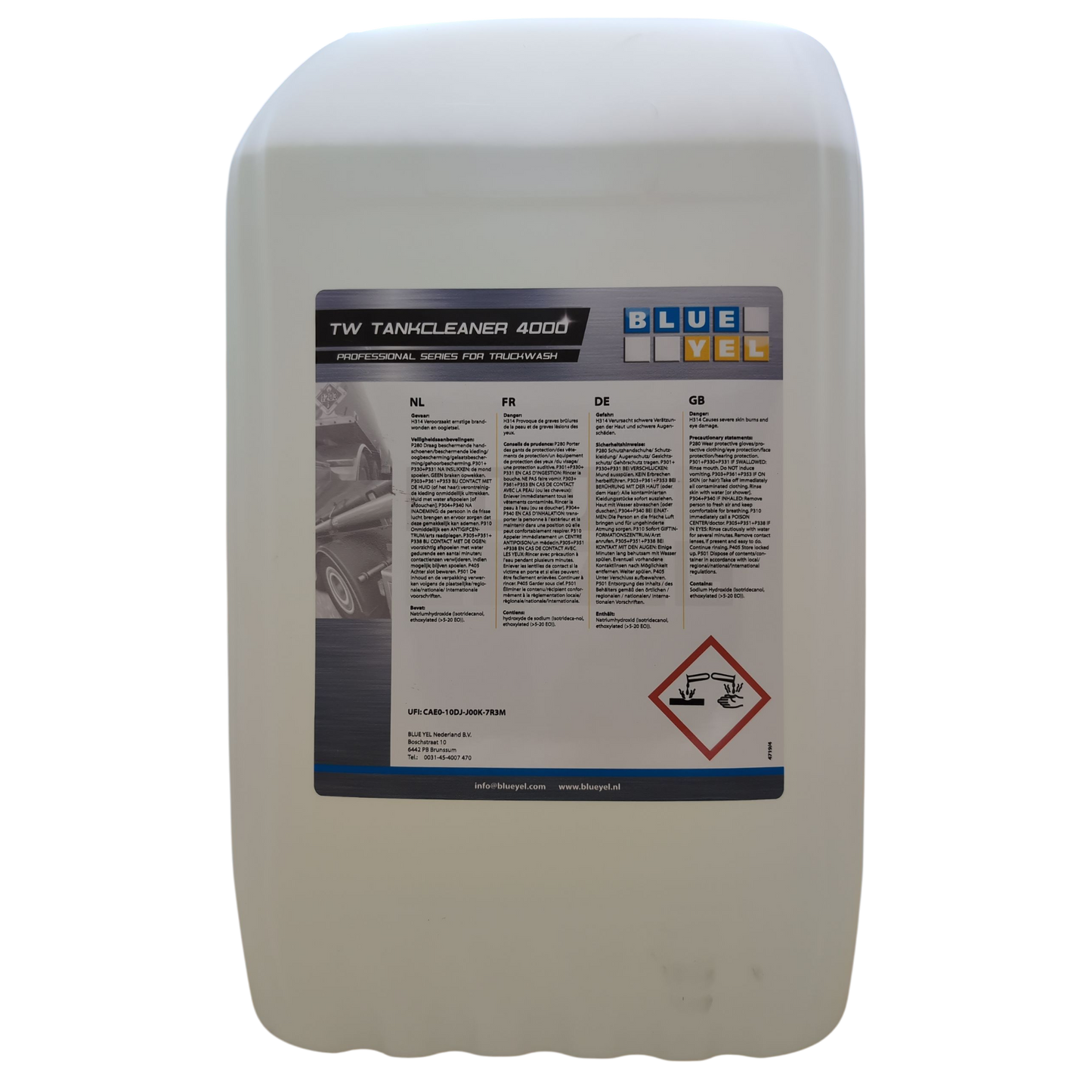 Blue Yel Truckwash Nettoyant pour réservoirs 4000 25 L