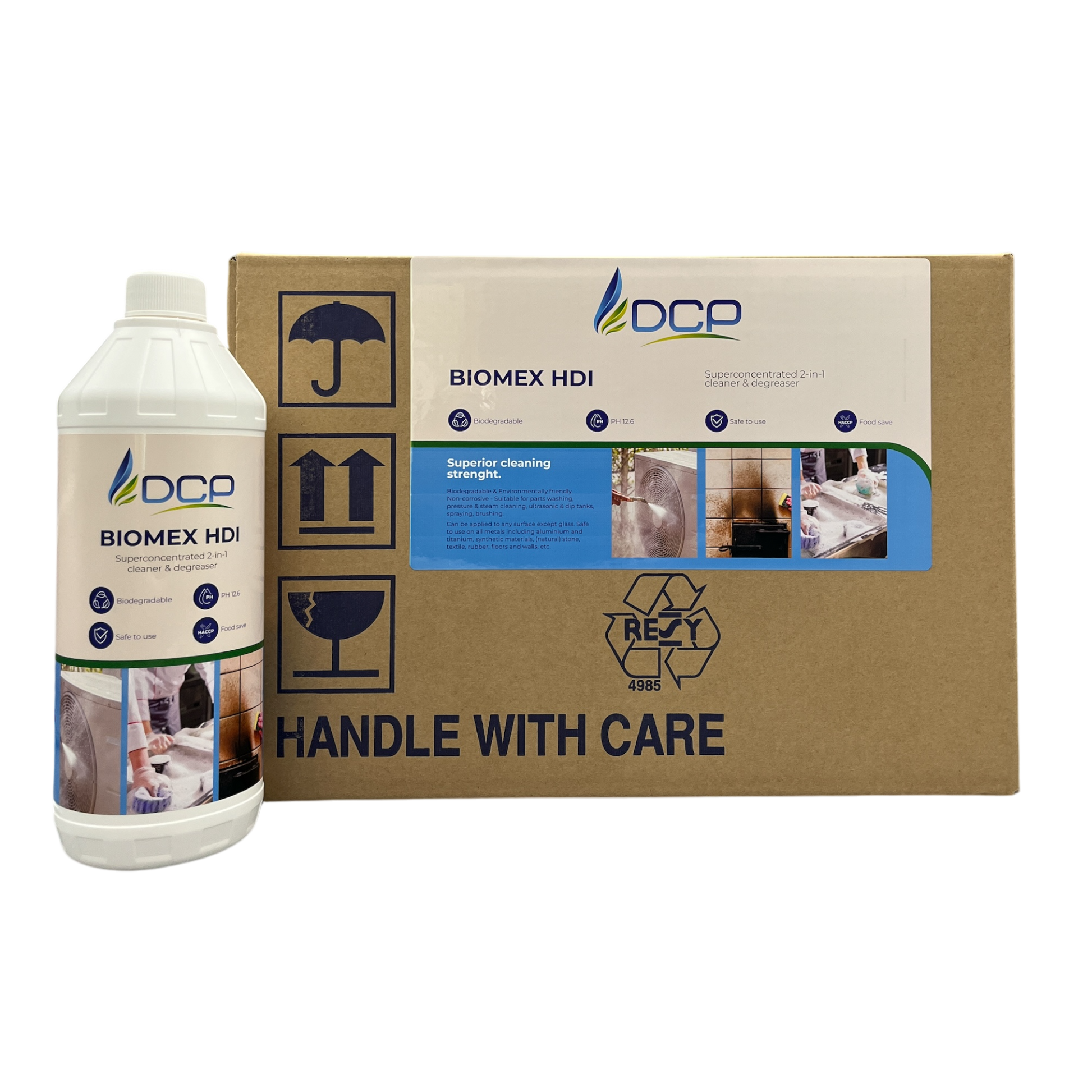 DCP BIOMEX HDI bottle and packaging on a white background