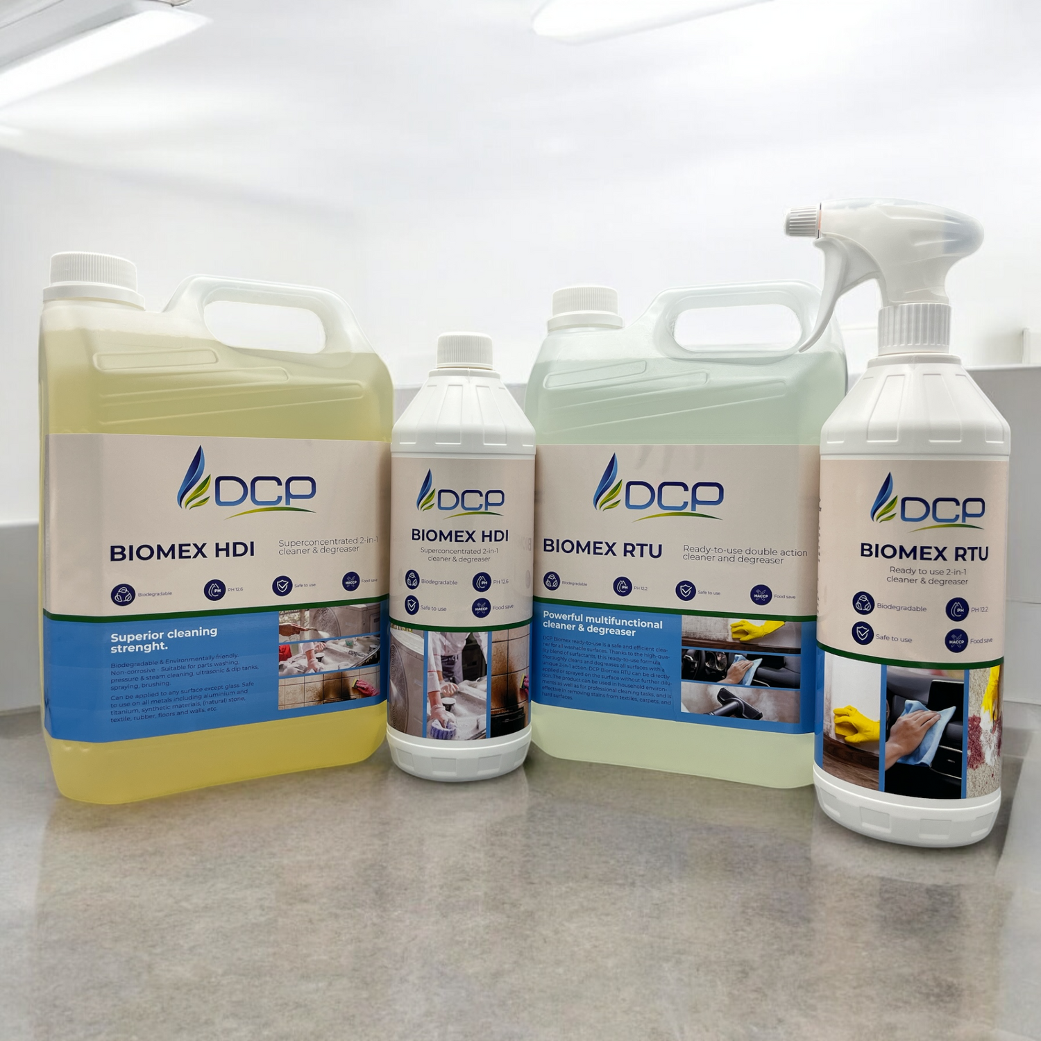 DCP Biomex HDI and RTU professional cleaning and degreasing solutions
