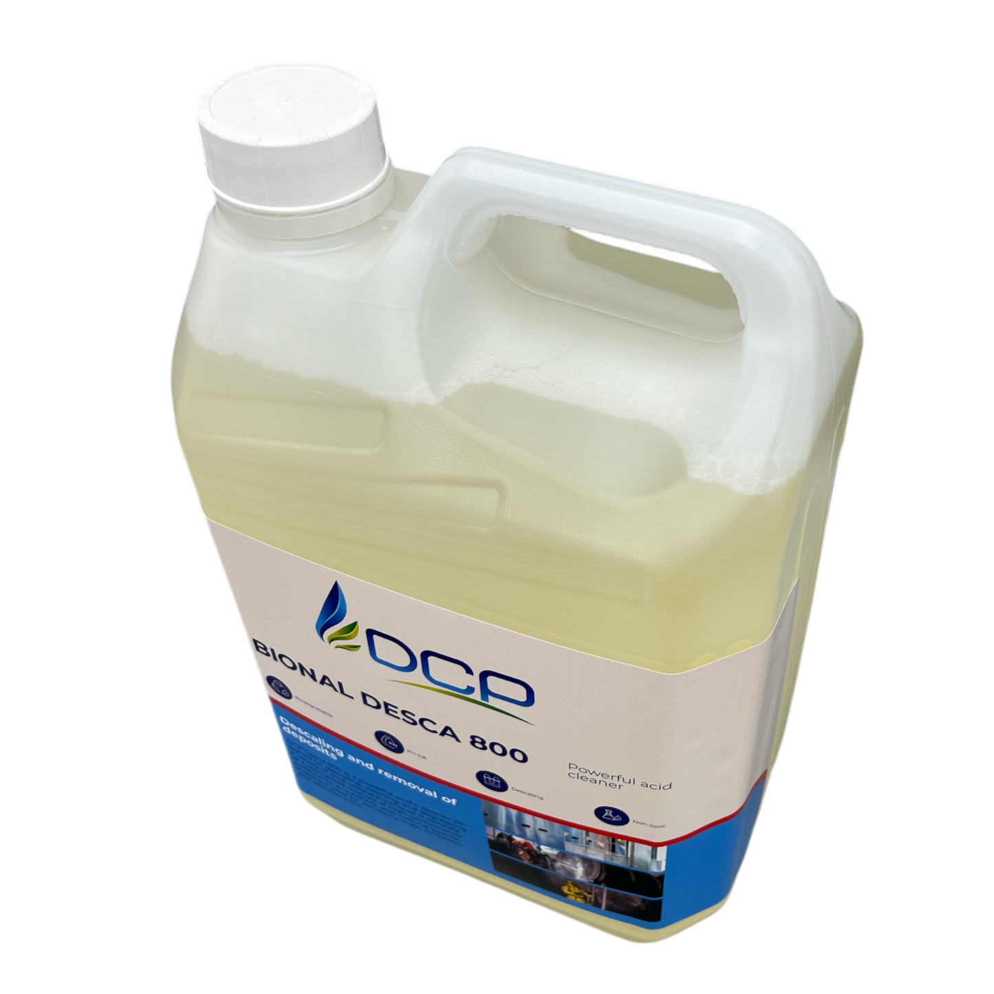 Powerful acidic cleaner for descaling, cleaning, and degreasing various acid-resistant surfaces