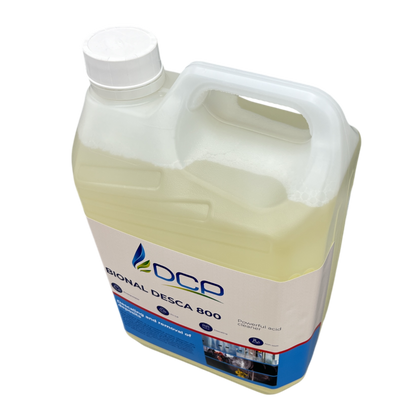 Powerful acidic cleaner for descaling, cleaning, and degreasing various acid-resistant surfaces