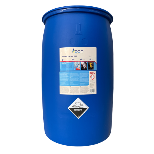 Powerful acidic cleaner for descaling, cleaning, and degreasing various acid-resistant surfaces 200L 