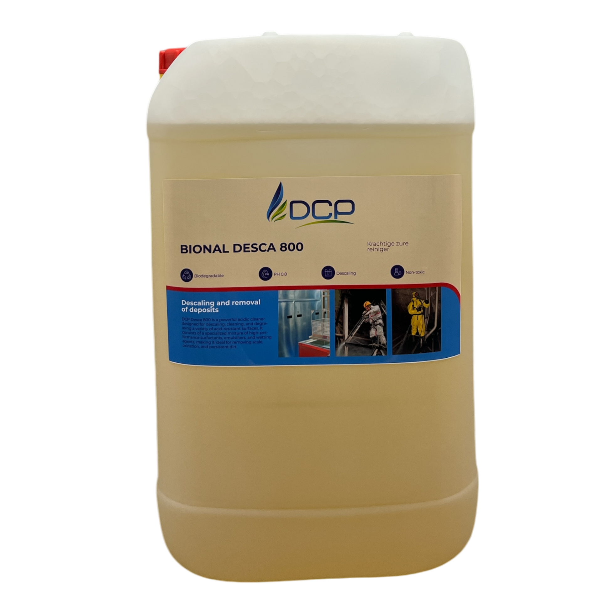 Powerful acidic cleaner for descaling, cleaning, and degreasing various acid-resistant surfaces