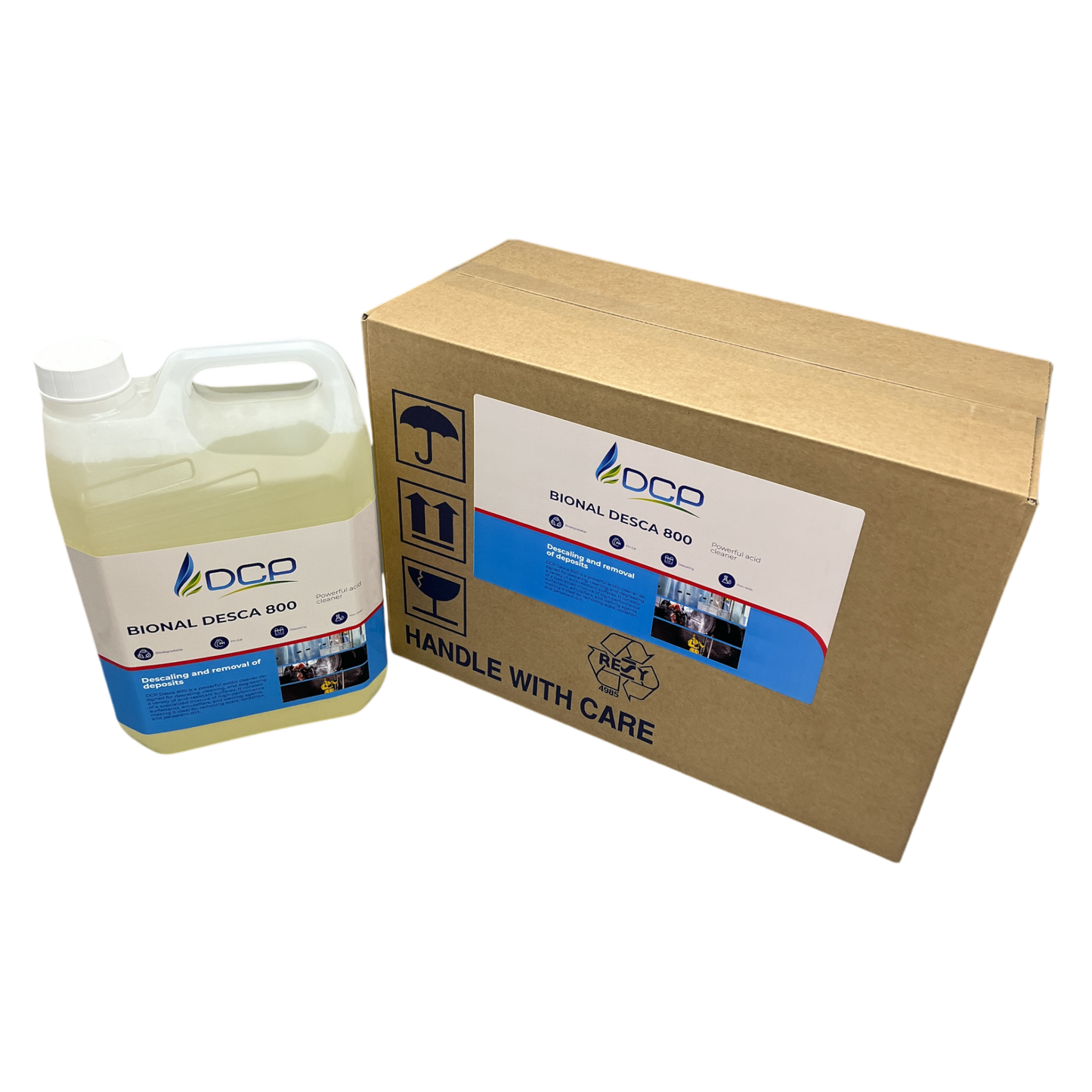 Powerful acidic cleaner for descaling, cleaning, and degreasing various acid-resistant surfaces