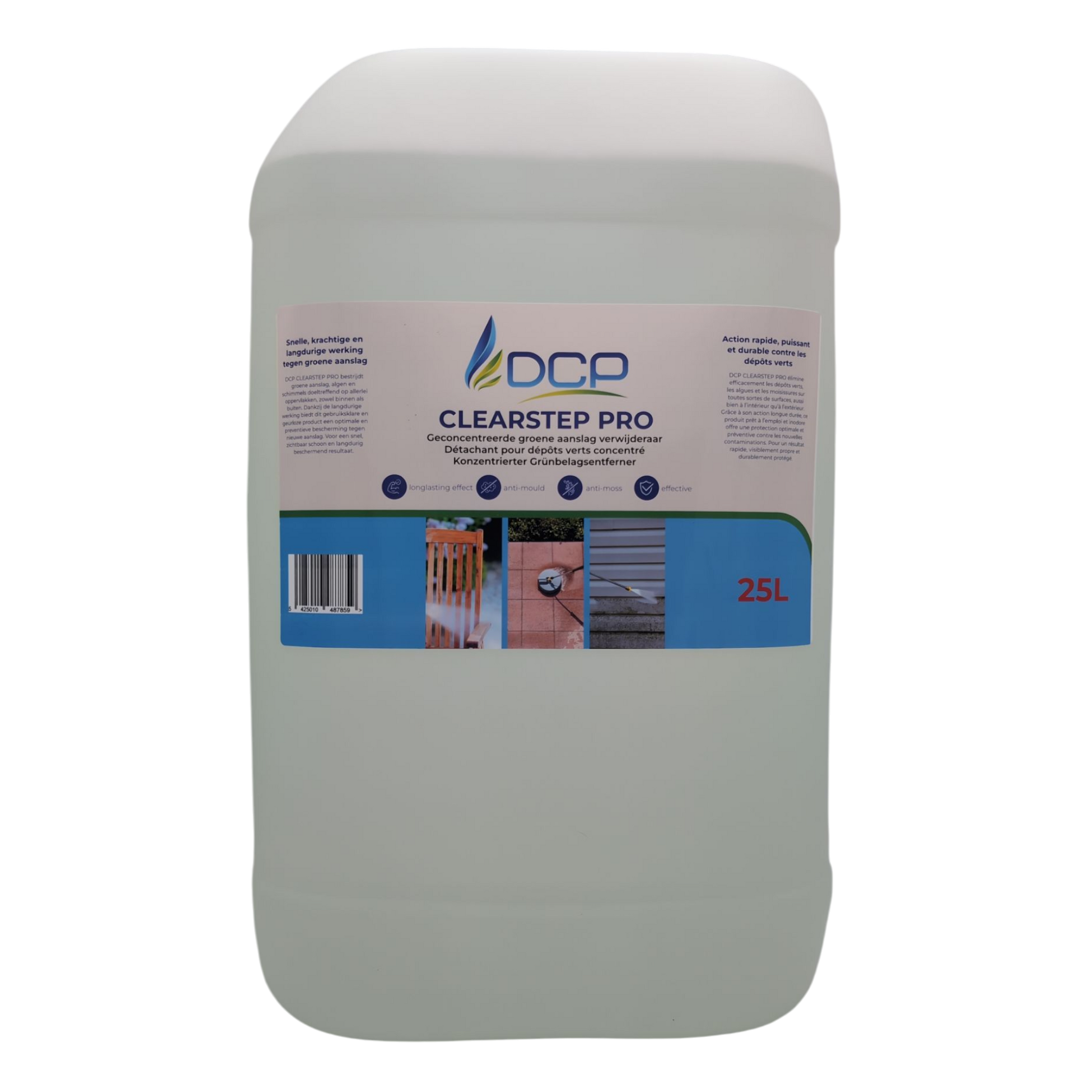 Large container of DCP Clearstep Pro on a white background