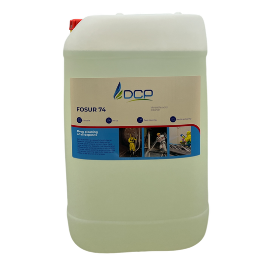 Versatile acid cleaner based on phosphoric acid, designed to remove grout smears, cement haze, hard water stains, lime deposits, rust deposits, and efflorescence