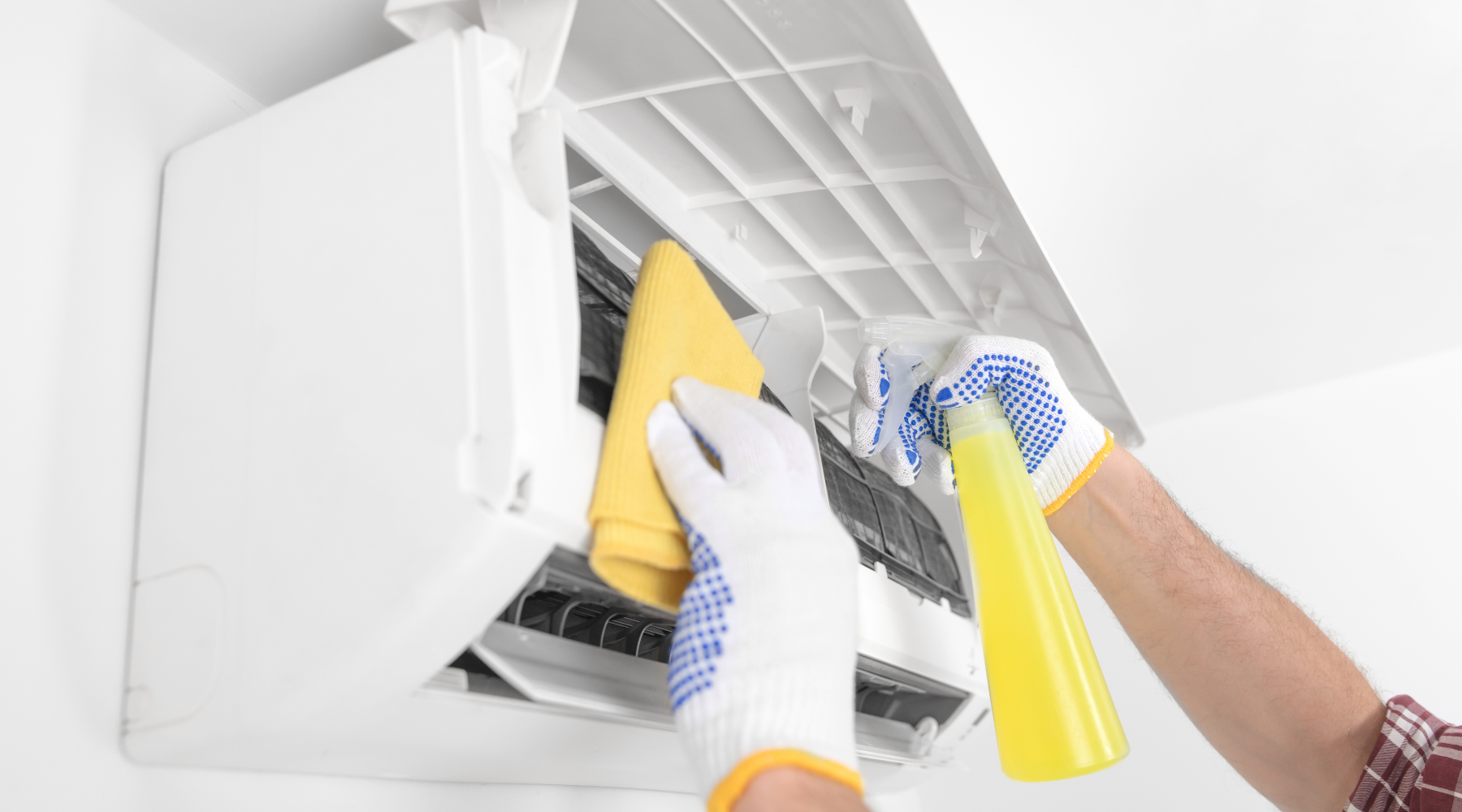 Air conditioner cleaning for improved performance and airflow