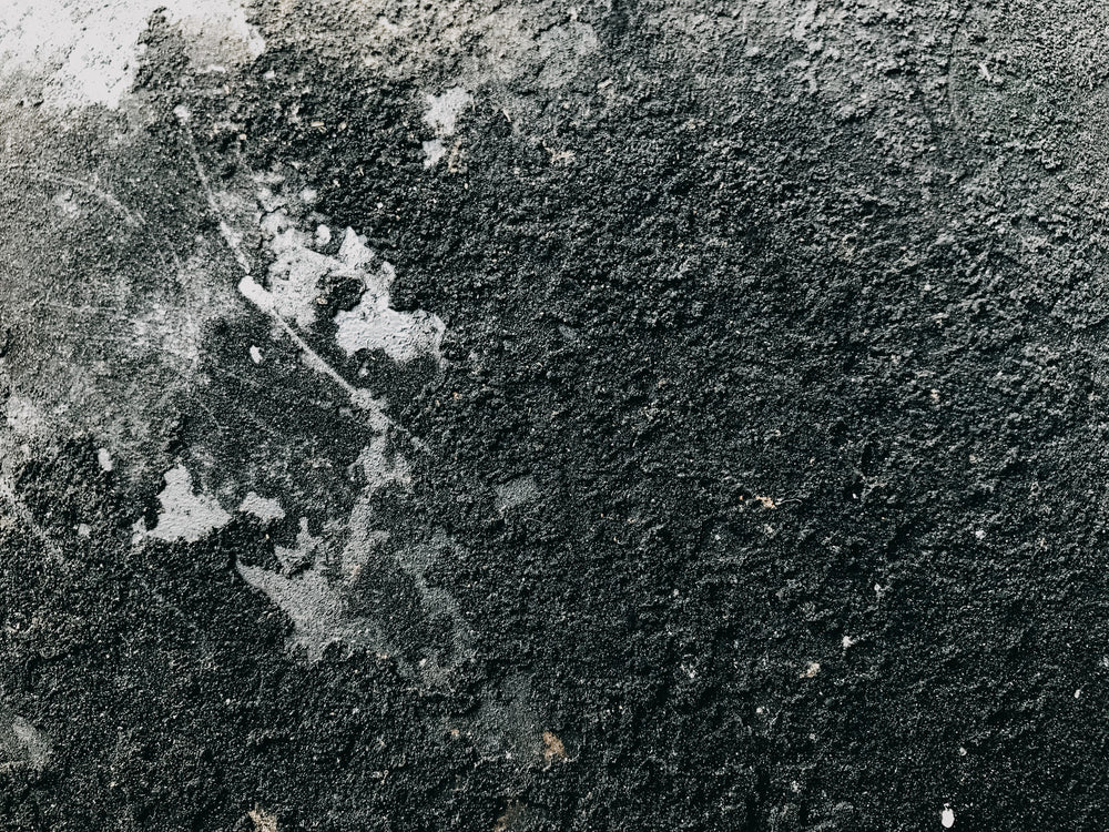 Close-up of soot accumulation on a surface